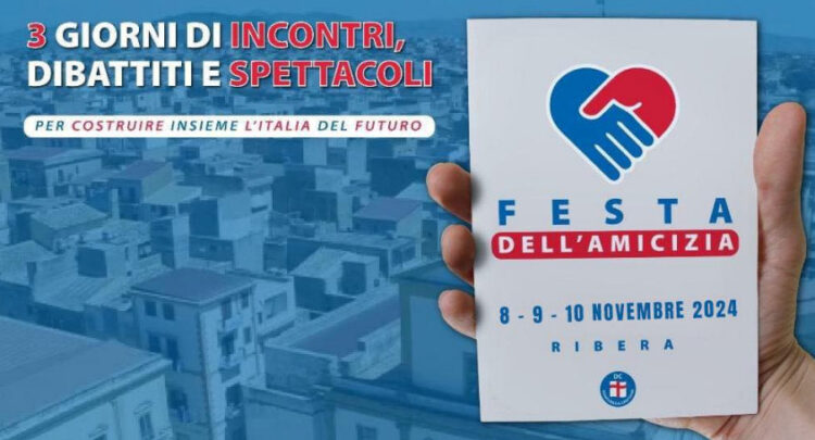 Festa dell'Amicizia della DC, domenica 10 novembre un pranzo solidale