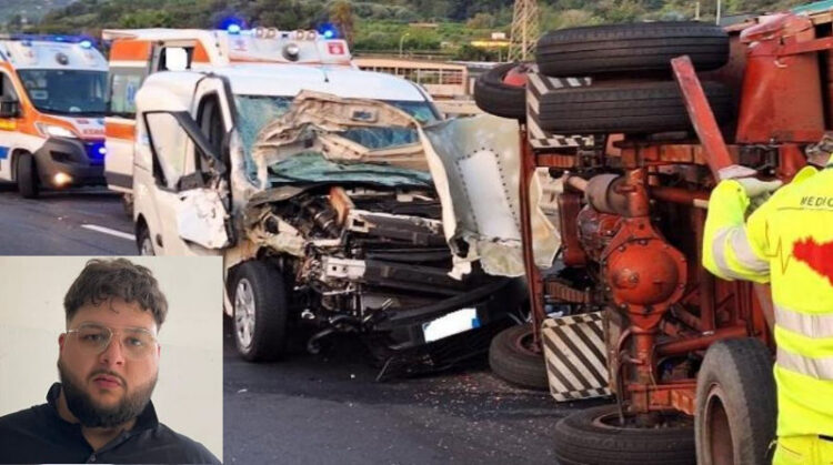 E' Matteo Urzì il 20enne morto nell'incidente sulla Catania-Messina: gravi i genitori