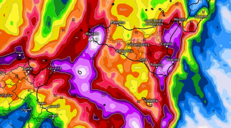 Maltempo in Sicilia: in arrivo forti piogge e temporali