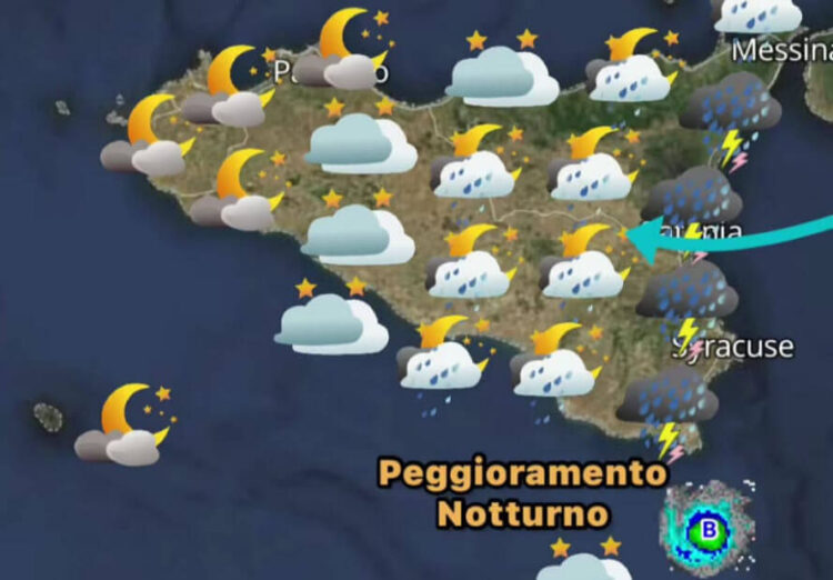 Maltempo in Sicilia, allerta gialla per temporali in arrivo: da Ragusa a Messina