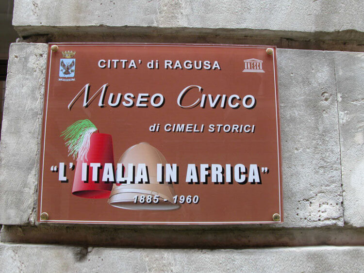 Ragusa, Museo Italia in Africa domani chiuso