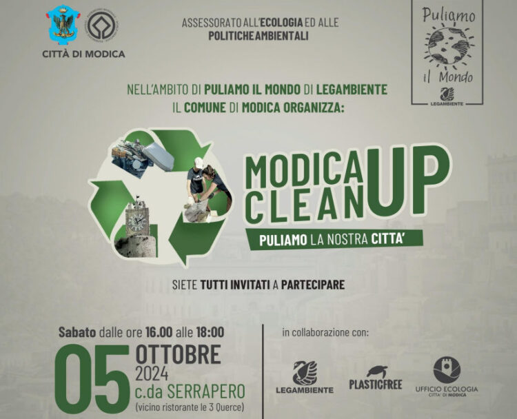 Modica, sabato 5 ottobre Puliamo la nostra città: ecco dove