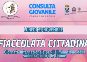 Giornata Internazionale contro violenza sulle donne: fiaccolata a Ragusa