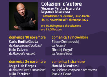Tornano le Colazioni d’autore al Teatro Biondo di Palermo