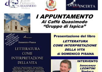 Al Quasimodo Gruppo di Ispica si presenta un libro di Domenico Pisana
