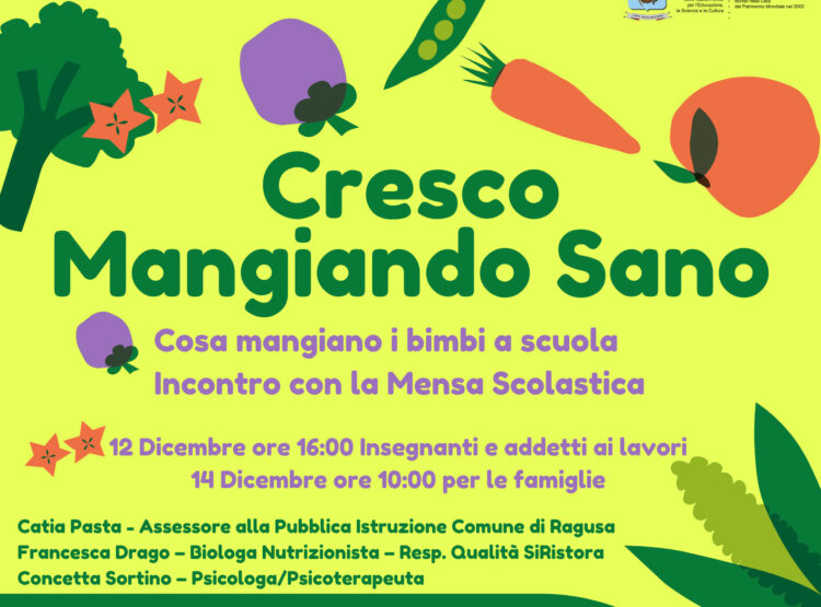 Cresco mangiando sano a Ragusa