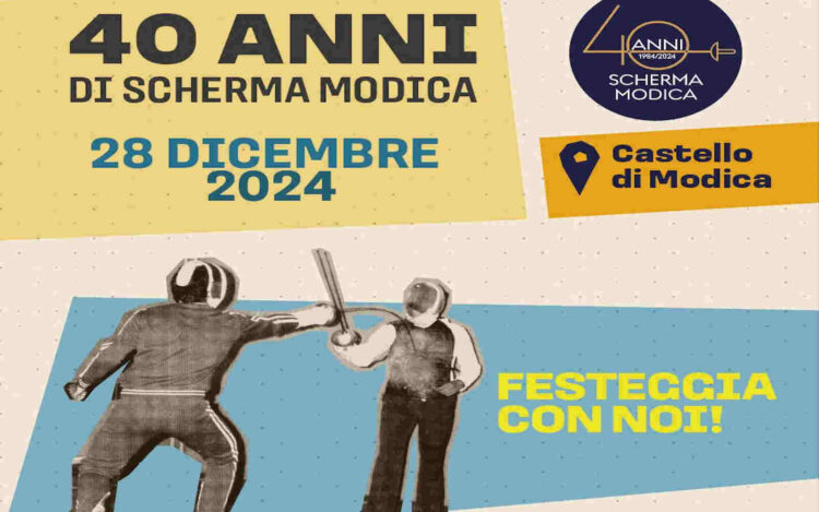La festa per i 40 anni della Scherma Modica: sabato al Castello