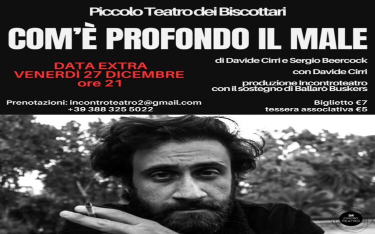 Com’è profondo il male al teatro dei Biscottari a Palermo