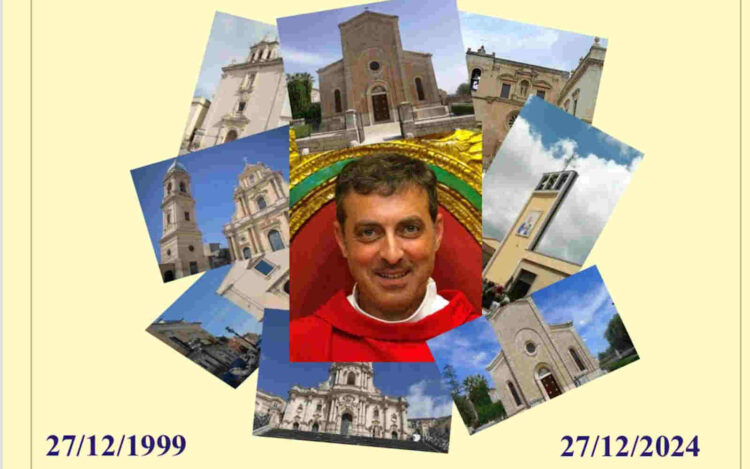 Modica, festa a San Giorgio per i 25 anni di ordinazione di padre Michele Fidone