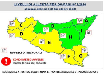 Immacolata con la pioggia in Sicilia: allerta gialla per maltempo