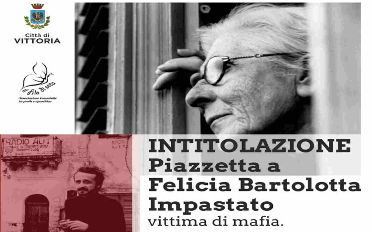 Vittoria si intitola una piazzetta a Felicia Impastato