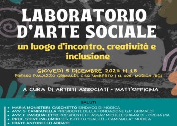Laboratorio d’Arte Sociale a Modica