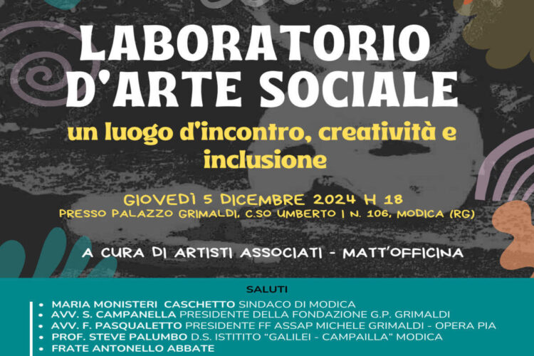 Laboratorio d’Arte Sociale a Modica