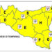Maltempo in Sicilia, allerta gialla per temporali e forte vento