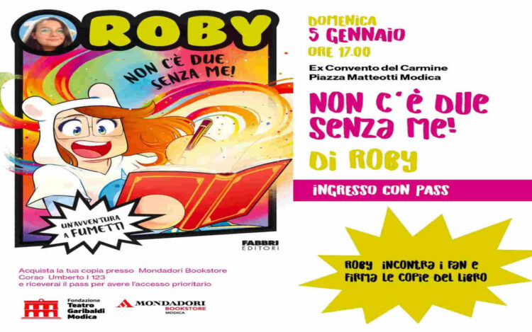 Roby a Modica! Il 5 gennaio firmacopie all’ex Convento del Carmine