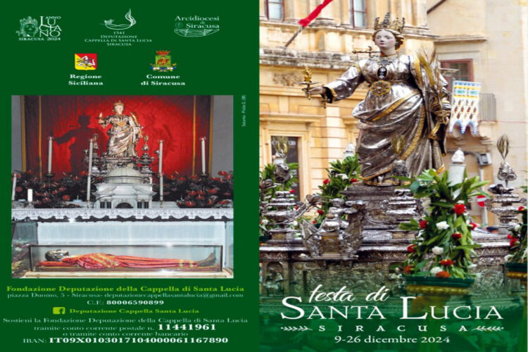 Festa di Santa Lucia 2024 a Siracusa da domani 9 dicembre