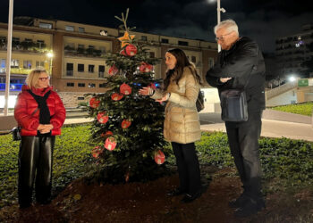 Ragusa, accese le luci del piccolo abete simbolo di gioia e speranza