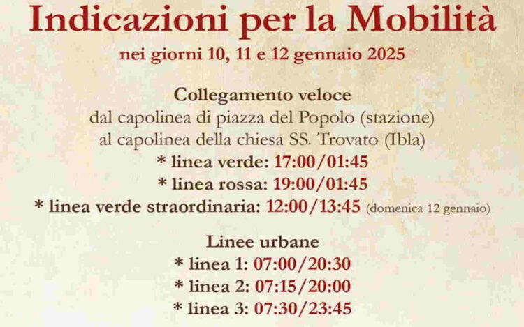 Ragusa: potenziato il trasporto pubblico per le celebrazioni dell'anniversario del terremoto