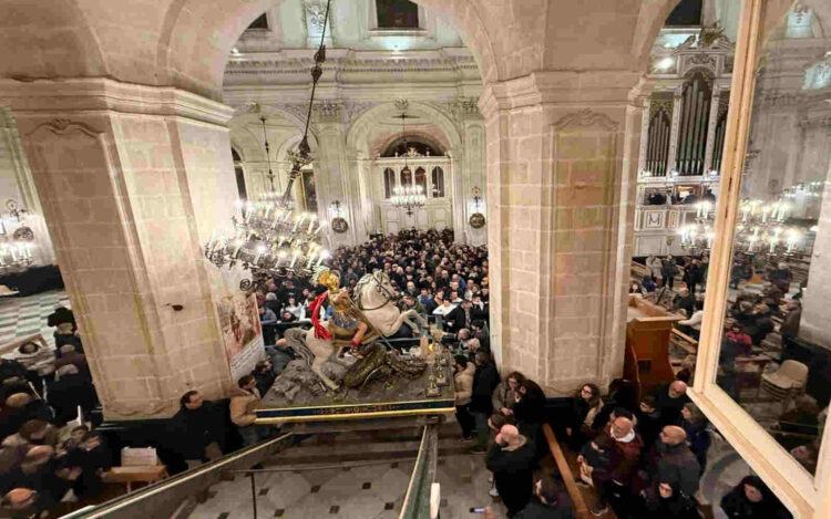 Ragusa, anniversario terremoto 1693, ieri sera la traslazione di San Giorgio