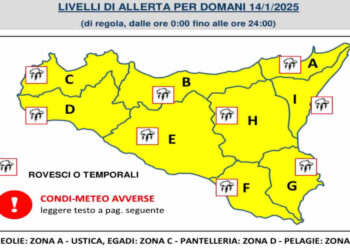 Maltempo in Sicilia: allerta gialla per rischio forti temporali e mareggiate