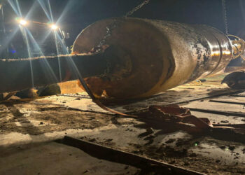 Rimossa la boa spiaggiata a Costa di Carro di Sampieri