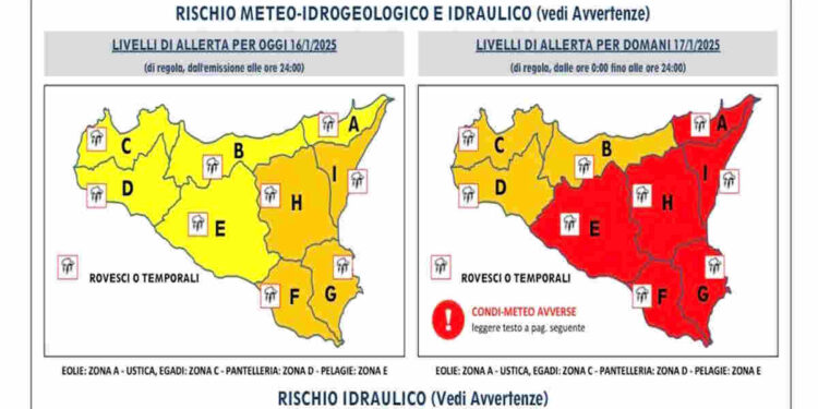 Allerta rossa per maltempo a Ragusa: scuole, università e ville comunali chiuse