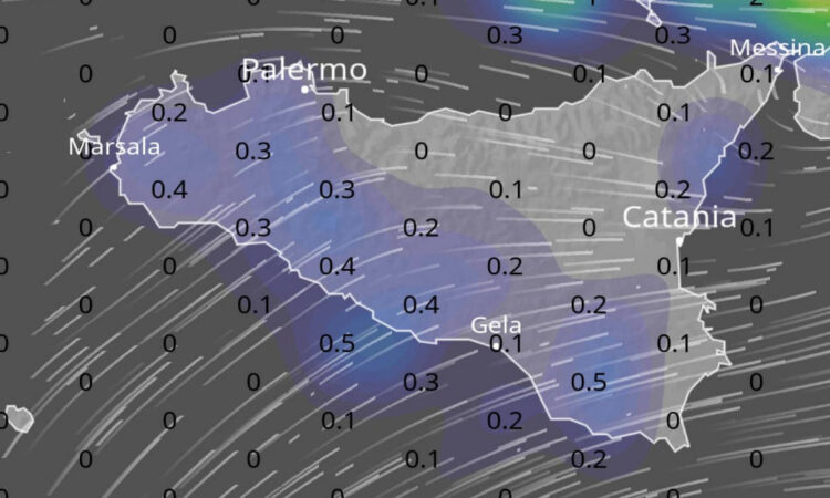 Maltempo in Sicilia, oggi piogge sparse