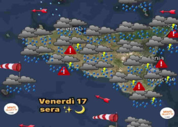 Sicilia: forte maltempo in arrivo tra venerdì e sabato, rischio nubifragi e alluvioni lampo