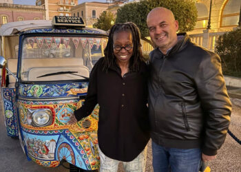 Whoopi Goldberg in vacanza a Siracusa, Ortigia e Caltagirone