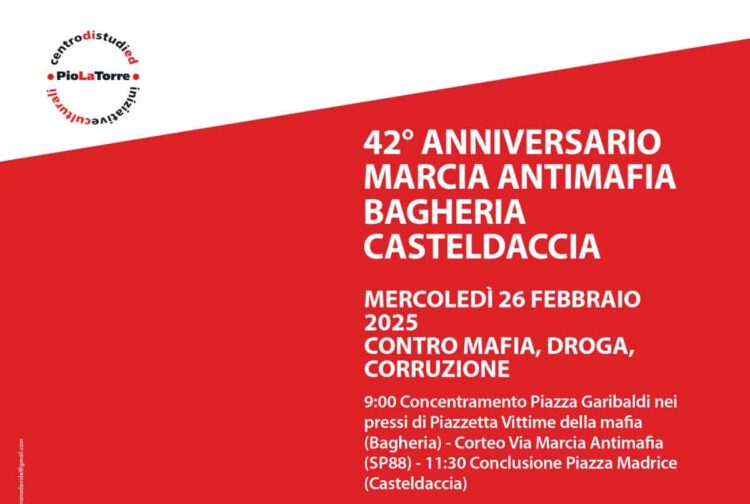 Oggi marcia antimafia Bagheria Casteldaccia