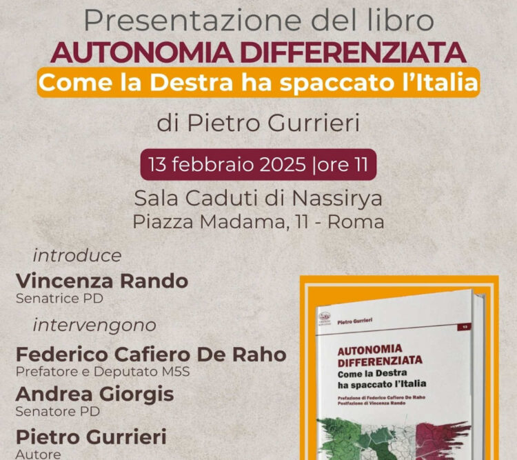 Presentazione libro Autononia differenziata