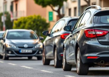 auto parcheggiate in fila