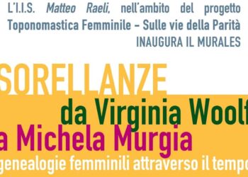 Noto, inaugurazione del murales Sorellanze da Virginia Woolf a Michela Murgia