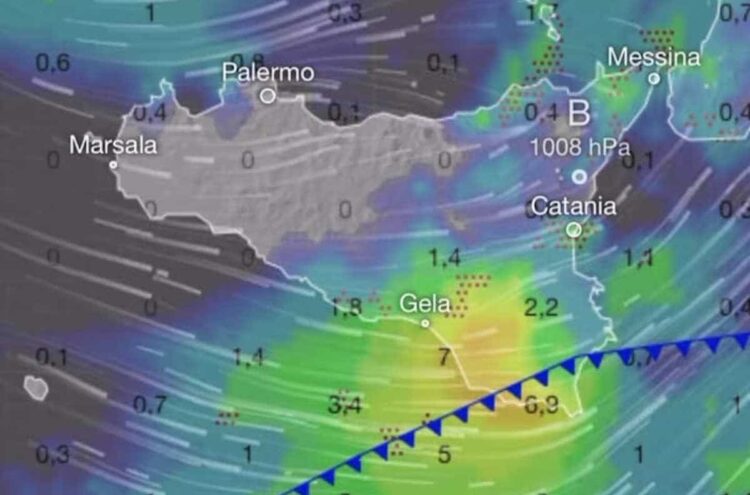 Maltempo in Sicilia: oggi vortice ciclonico con piogge, temporali e grandinate