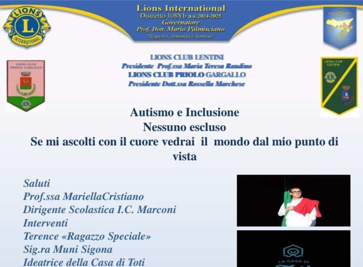 Autismo e Inclusione Nessuno escluso oggi lunedì 31 marzo