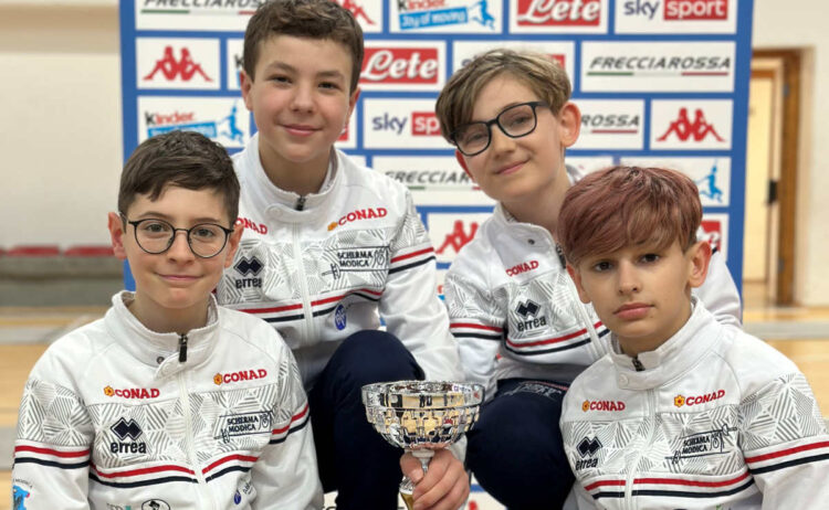 Conad Scherma Modica, la squadra fioretto maschietti/giovanissimi campione regionale -14