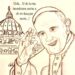 Papa Francesco in una vignetta a Ragusa, il ritorno in Vaticano: Sono felicissimo