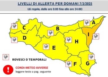 Maltempo in Sicilia, allerta meteo il 7 marzo: scuole chiuse in alcuni Comuni