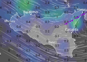 Maltempo in Sicilia: piogge intense, temporali e venti di burrasca