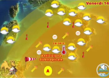 Meteo Sicilia: anticiclone subtropicale con temperature fino a 30 gradi e venti fortissimi
