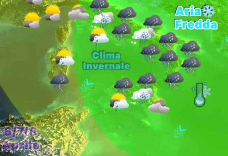 Maltempo in Sicilia: irruzione artica con freddo, vento e temporali