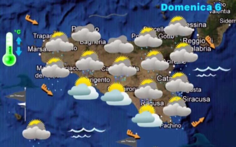 Maltempo in Sicilia: piogge e temporali sparsi