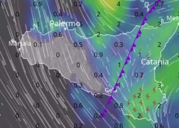 Maltempo in Sicilia: oggi temporali, neve e temperature invernali