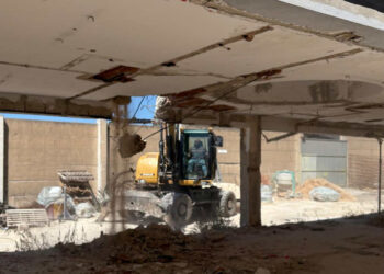 Modica, demolito il corpo C degli spogliatoi al Pietro Scollo