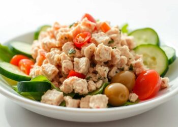 Insalata di tonno con cetrioli per dieta facile, ricetta semplice e gustosa