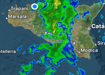 Maltempo in Sicilia, piogge e veloci rovesci