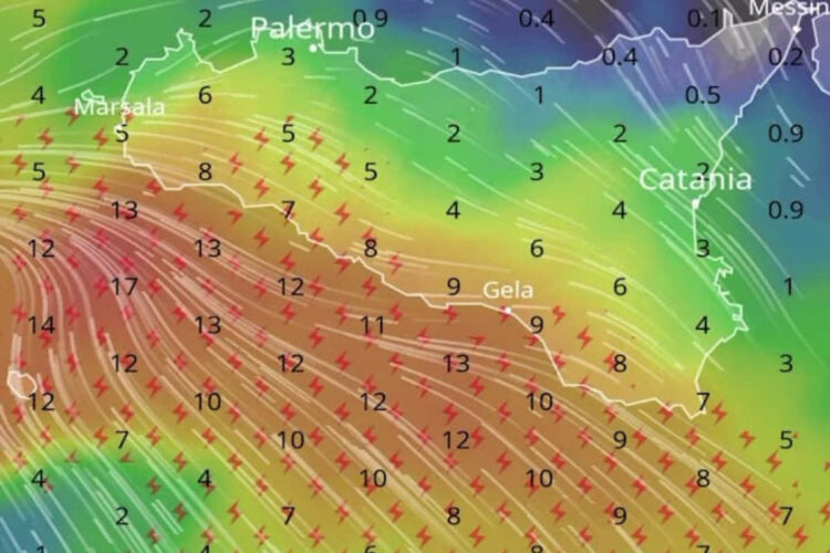 Maltempo in Sicilia, temporali in risalita con possibili nubifragi
