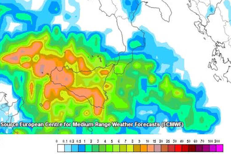 Maltempo in Sicilia, vortice afro mediterraneo in arrivo con piogge e fenomeni intensi