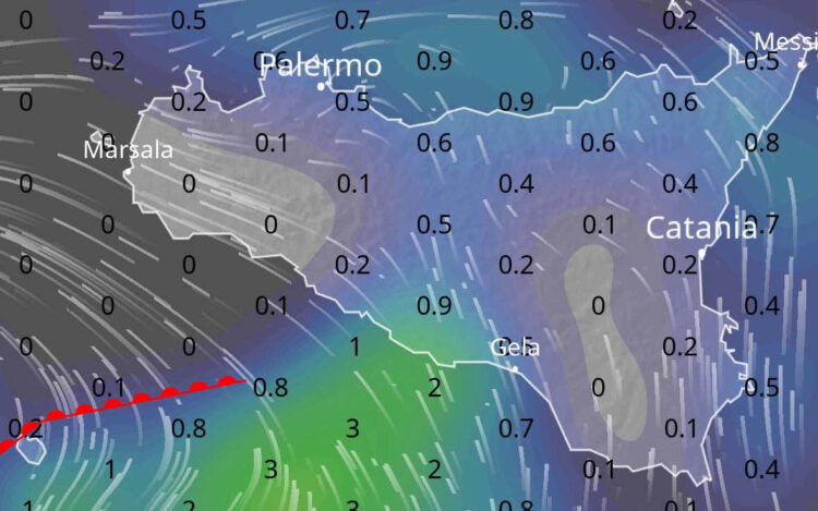 Maltempo in Sicilia: in arrivo piogge e temporali sparsi