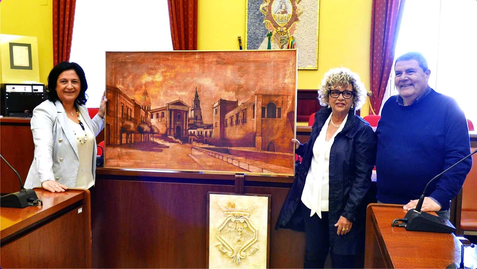 Donato al Comune di Comiso un quadro del pittore Saro Lo Turco